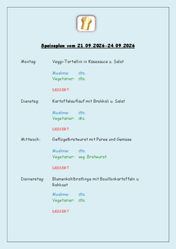Speiseplan vom 21.09.2026-24.09.2026